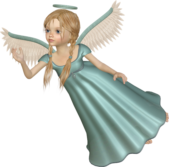 Flying Angel Free PNG Clipart Picture