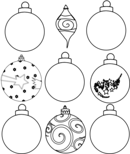 Christmas Ornament Outline Clipart