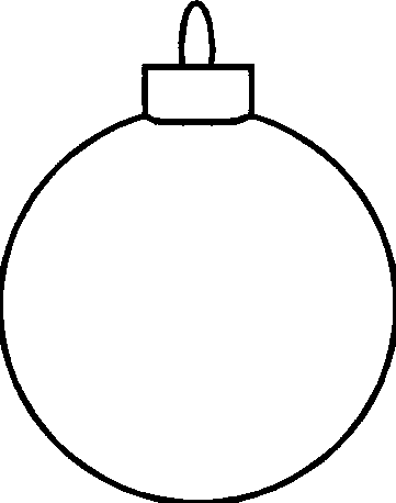 Christmas ornament outline clip art