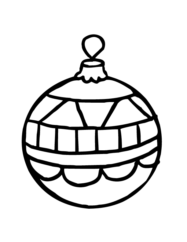 Christmas Ornaments Clipart Coloring