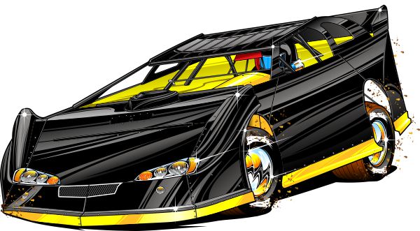 Late Dirt Drawing Clipart Latemodel Racing Cars Race Clip Modified Cartoon ...