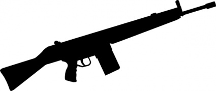 Gun silhouette clipart