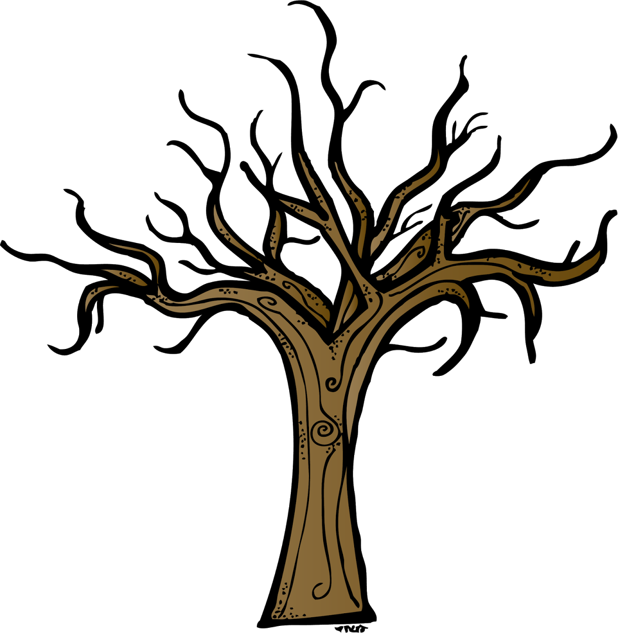 Cartoon Winter Tree - Clip Art Library