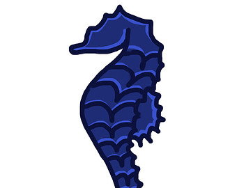 Navy seahorse