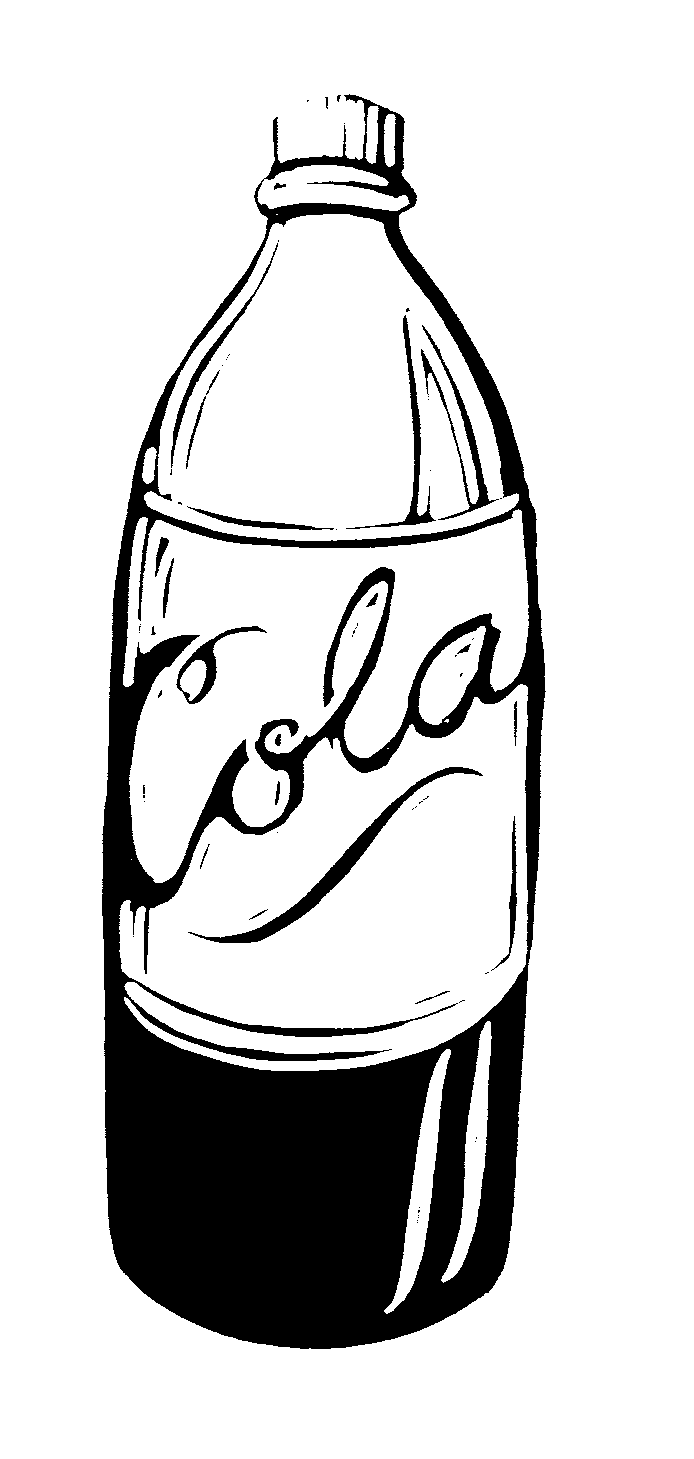 Coca cola black and white clip art