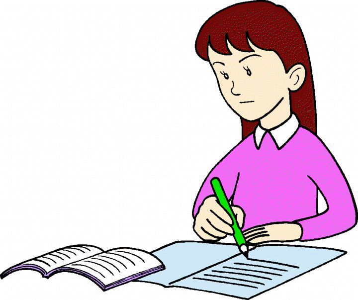 Person Writing A Letter Clipart