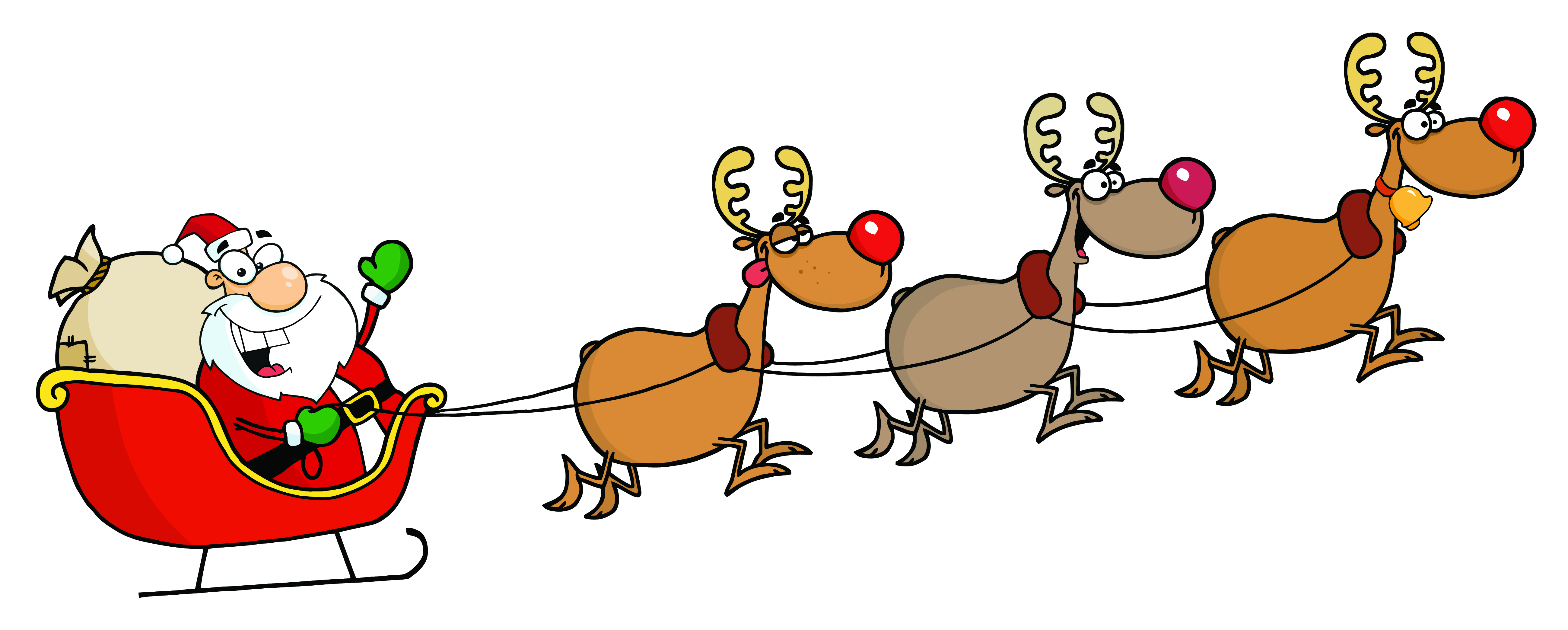 Santa reindeer clip art