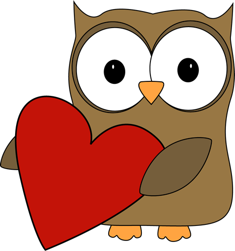 Happy valentines day clipart owl