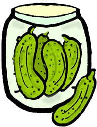 pickle clipart black and white