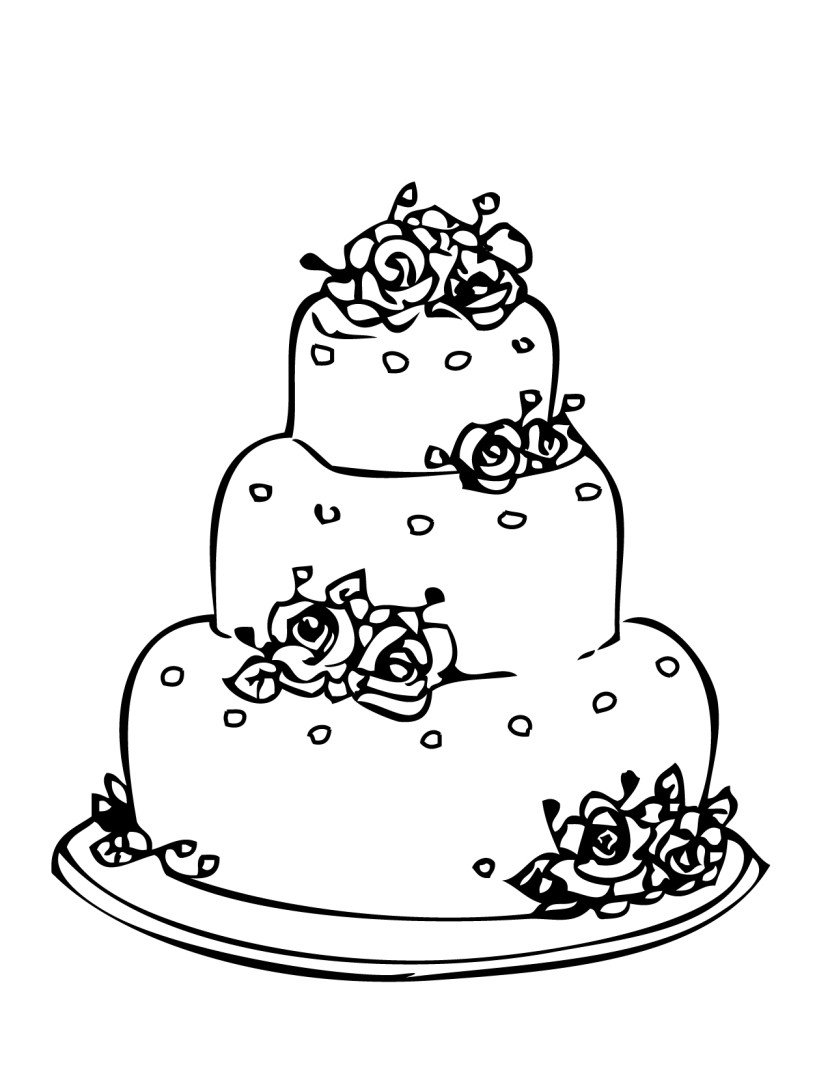 Cake black and white black and white slice of cake clip art