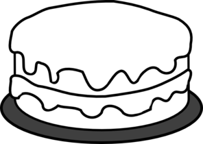 Black and white dessert clipart