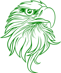 Green Eagle Head Clip Art at Clker