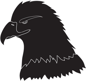Eagle head clipart silhouette