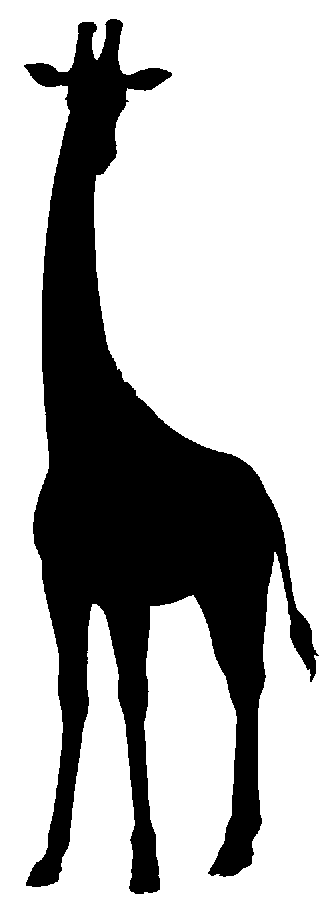 White Giraffe Silhouette Clip Art
