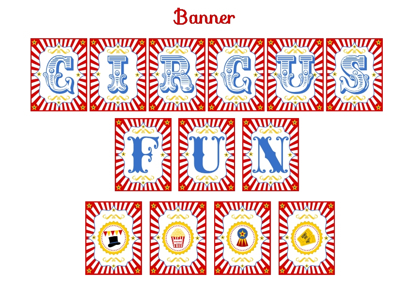 FREE Circus Birthday Party Printables from Printabelle