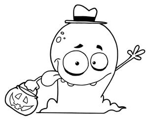 Funny clipart image black and white