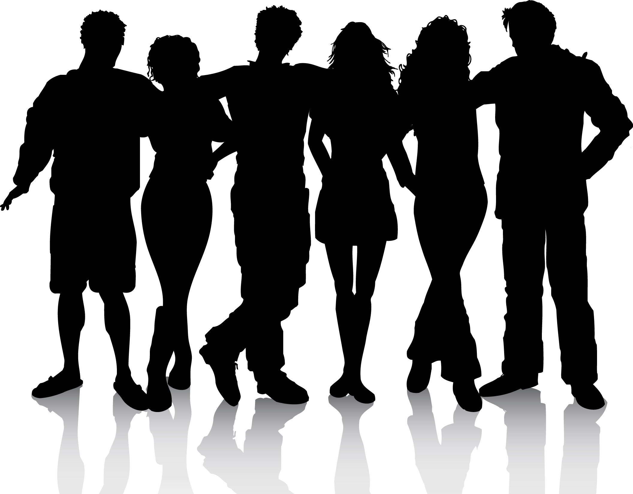 7 people family clipart