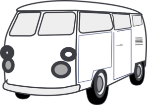 white and black van