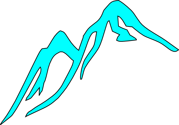 Snow covered mountain clipart