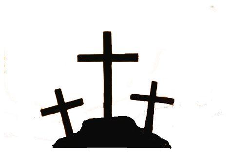 3 Crosses On A Hill Clip Art
