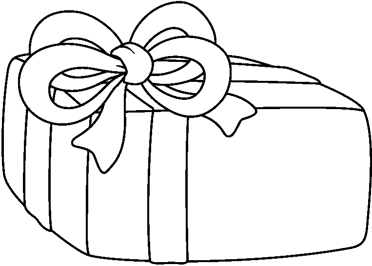 Clip Arts Related To : gift clipart black and white. 