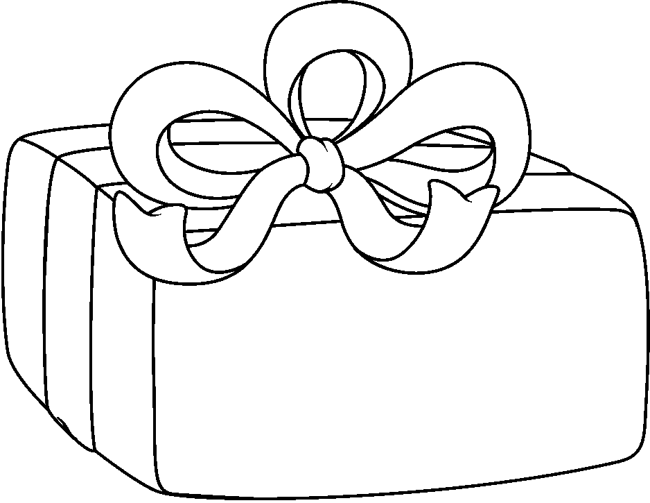 Black and white gift box clipart Clip Art Library