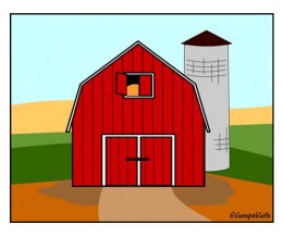 barn door clip art coloring pages