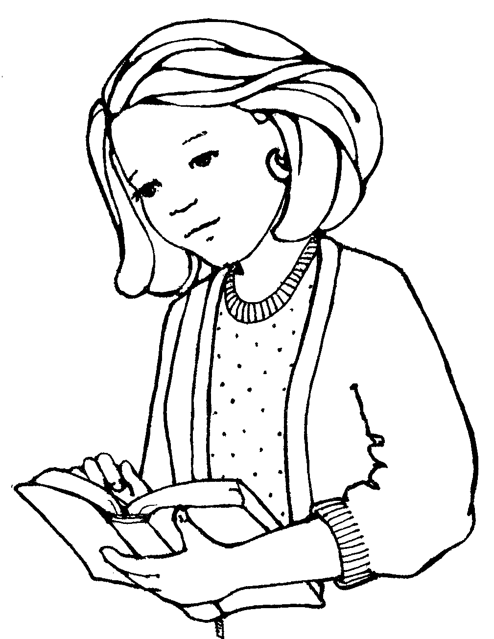 mom black and white clipart