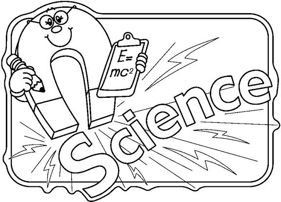 Free Science Clipart Black and White Image