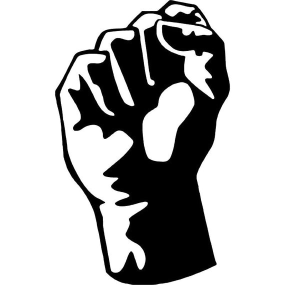 Black power fist clipart