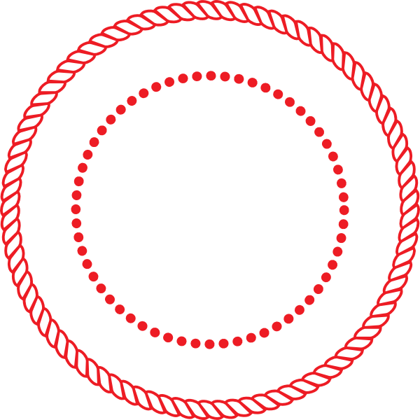 Round Circle Rope Border W Dots Seal Clip Art at Clker