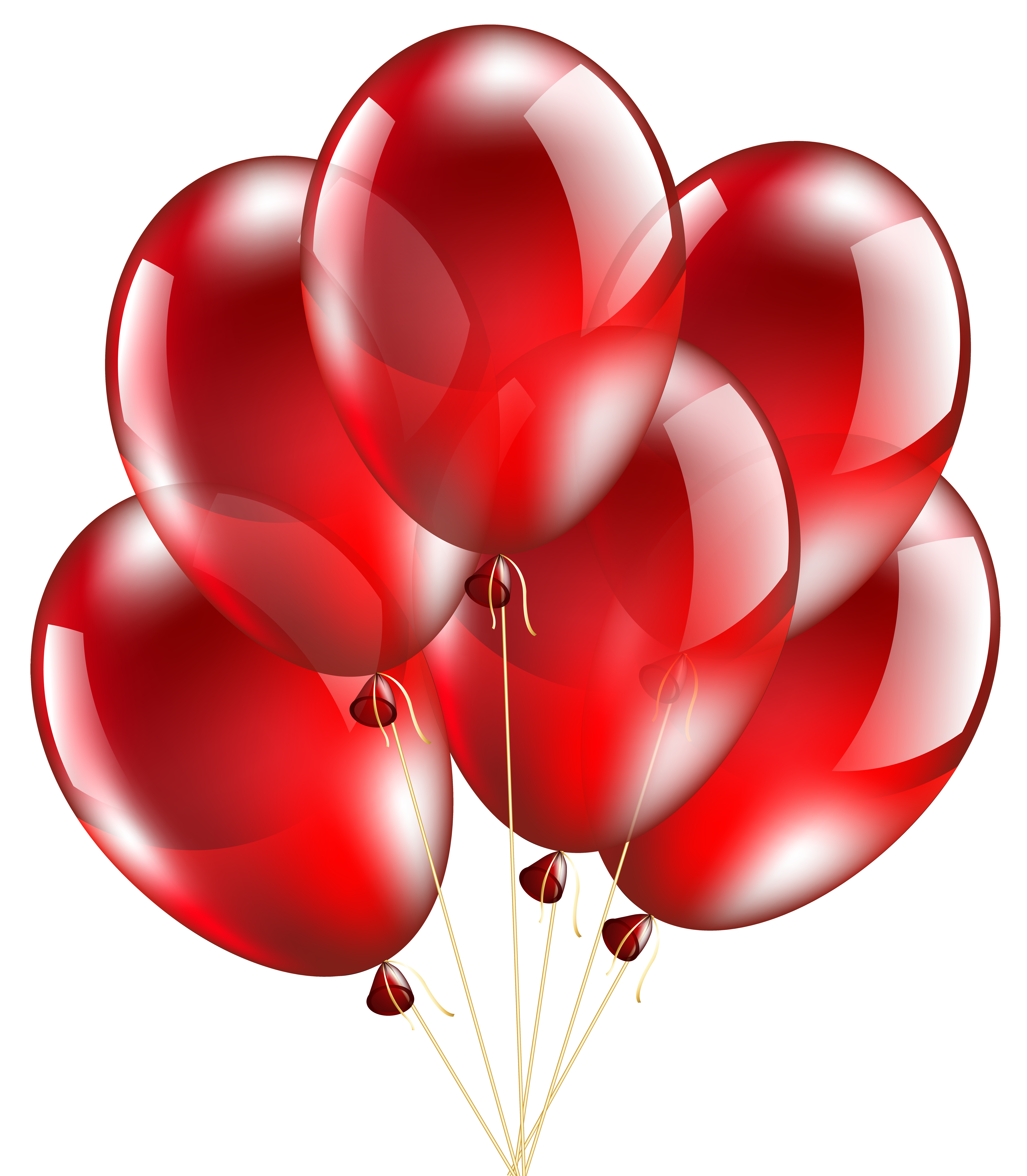 Red Balloons Transparent PNG Clip Art Image