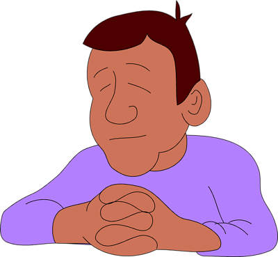 Man Praying Cartoon