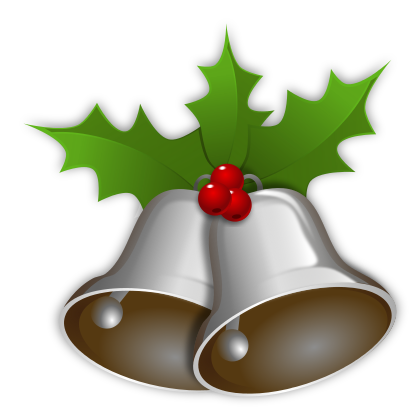 free christmas silver bells clipart