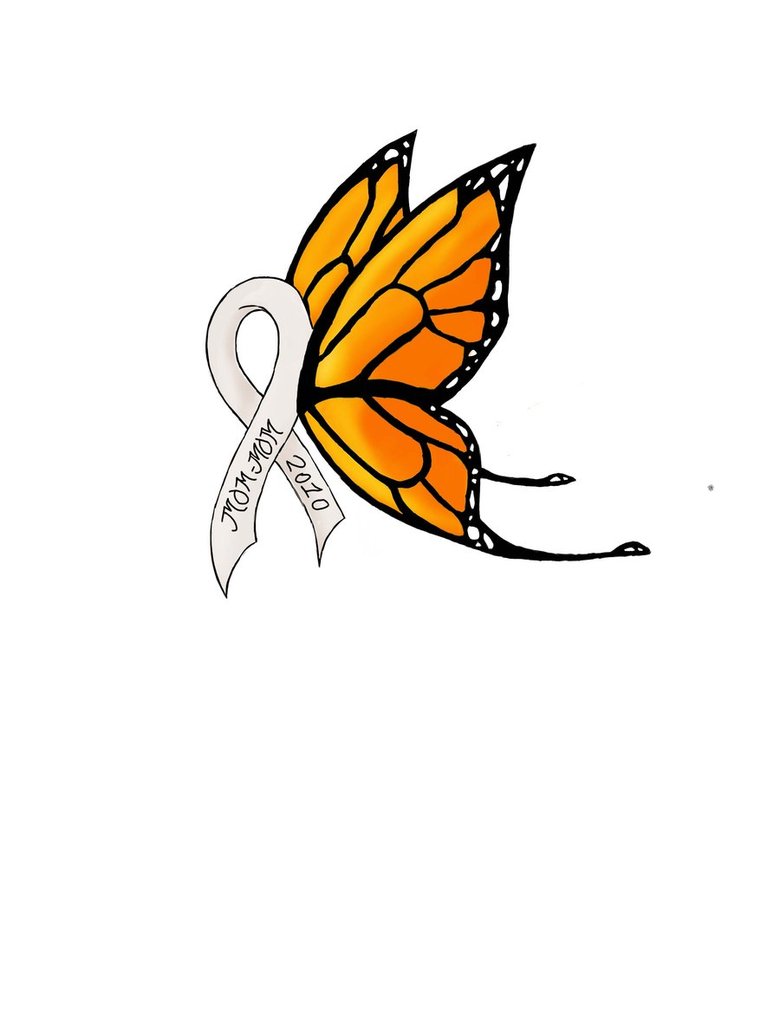 breast cancer ribbon butterfly tattoos