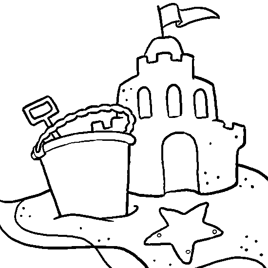 Drawing Of A Sandcastle