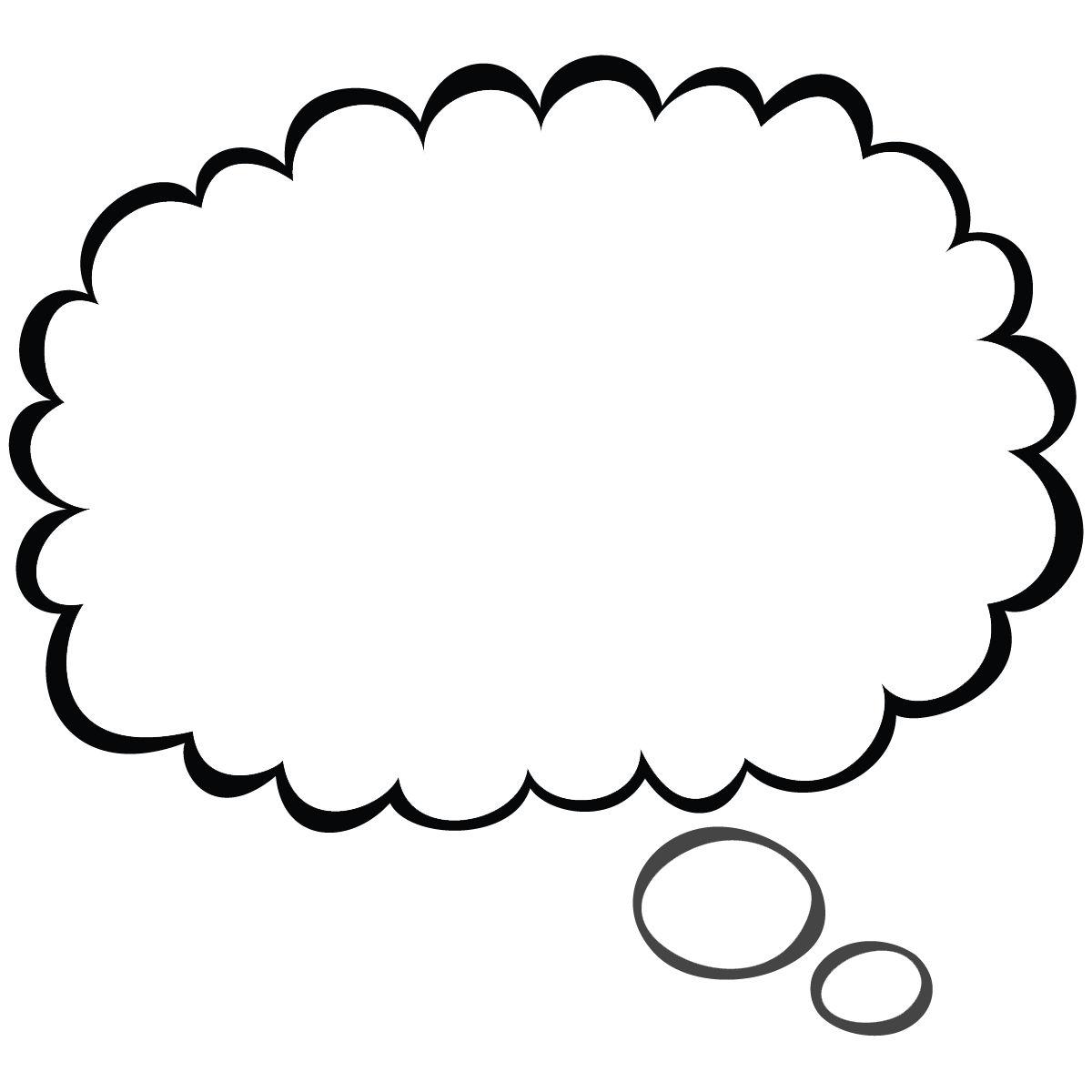 Thought bubble thought cloud clip art at vector clip art