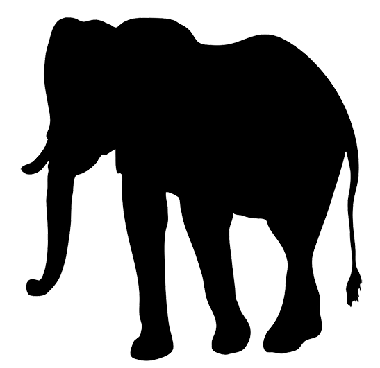 Elephant Clip Art Silhouette