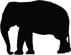 Silhouette Elephant Clipart