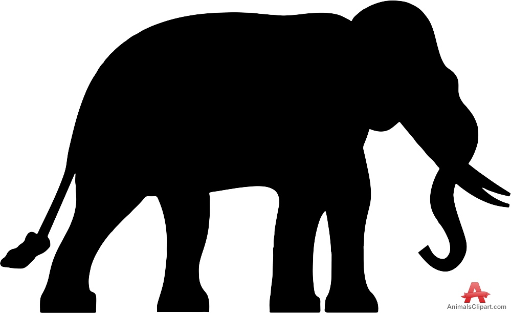 Elephant Simple Silhouette Clipart