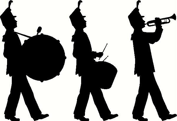 Marching Band Silhouette Clipart