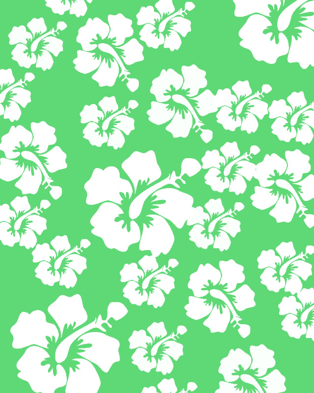 green hawaiian flower background - Clip Art Library