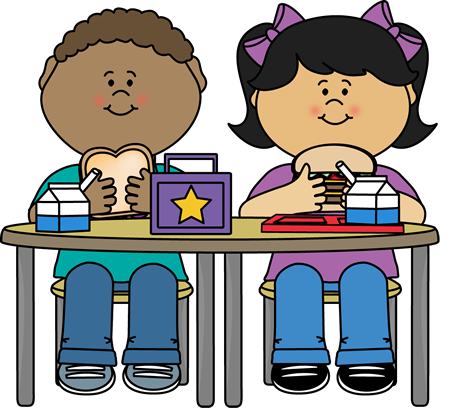 Sit at table to eat clipart