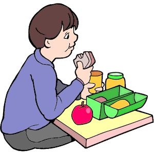 Sitting At Lunch Table Clipart