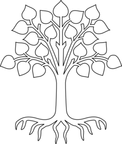 Tree Roots Outline Clipart