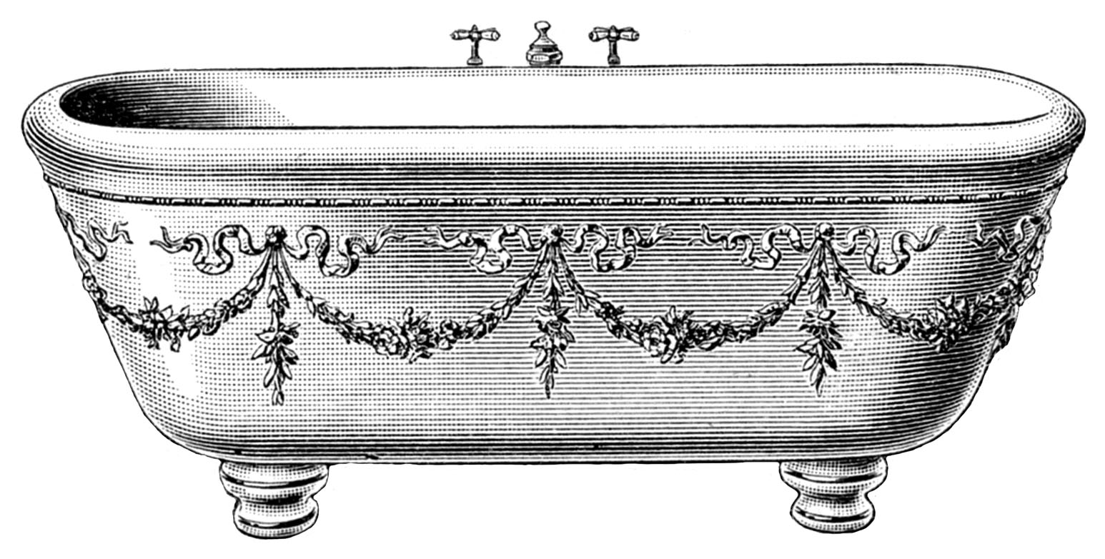 Vintage Bathtub Clipart