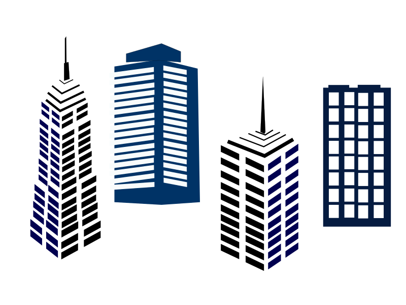 Office building clipart black and white png