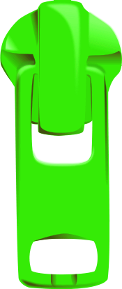 Green zipper clipart