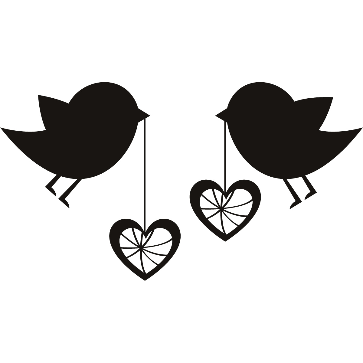 black love birds clip art