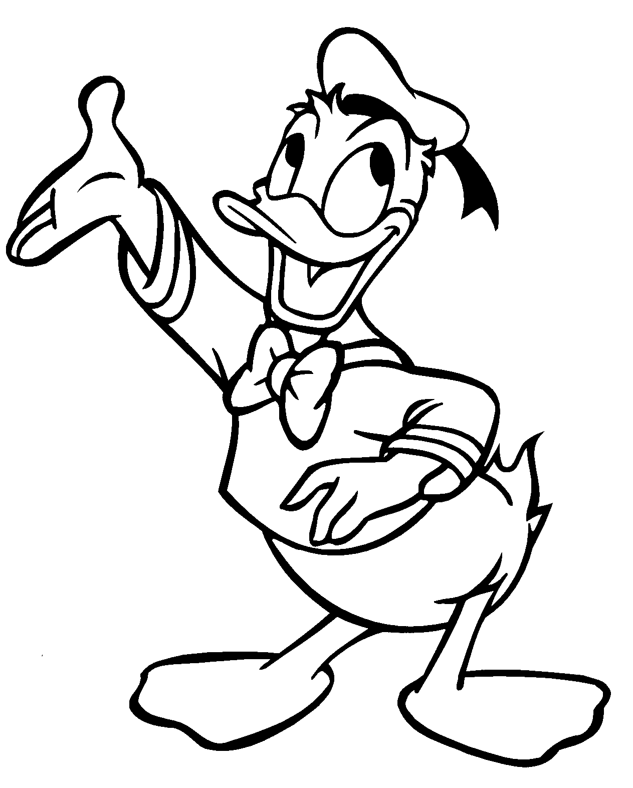 Donald Duck Coloring Page Clipart